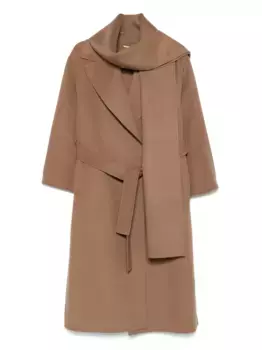 Пальто с поясом 'S Max Mara, коричневый