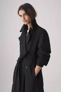 Пальто с поясом The Set, черный