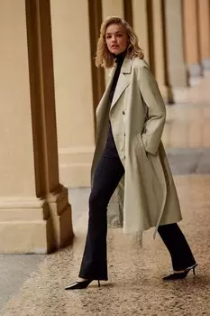 Пальто с поясом The Set, коричневый