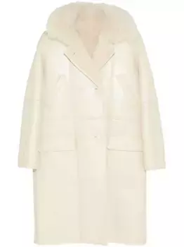 Пальто с потайной застежкой YVES SALOMON, нейтральный
