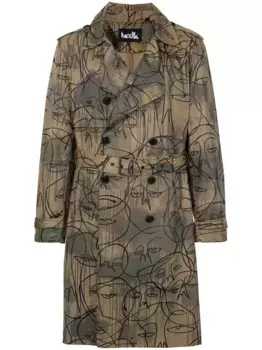 Пальто с принтом Haculla, коричневый