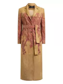 Пальто с принтом пейсли ETRO, коричневый