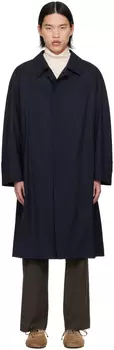 Пальто с рукавами реглан темно-синего цвета AURALEE