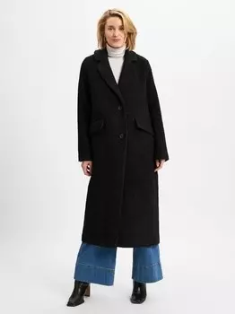 Пальто с содержанием шерсти девяносто Edited, черный