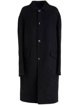 Пальто с тиснением пейсли ETRO, черный