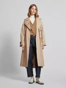 Пальто с тканевым поясом модель «Алита» LeGer by Lena Gercke, бежевый