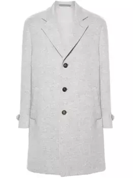 Пальто с узором в елочку Eleventy, серый