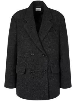 Пальто с узором в елочку STUDIO TOMBOY, черный