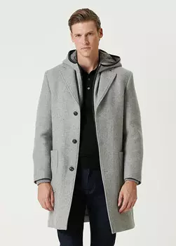 Пальто с внутренней деталью Pal Zileri, серый