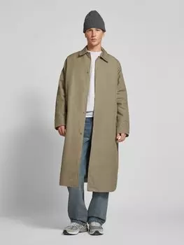 Пальто с воротником Кент Calvin Klein Jeans, оливковый