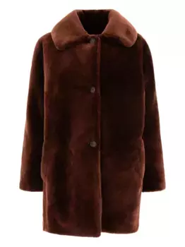 Пальто с воротником на пуговицах B&W, коричневый