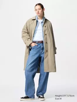 Пальто с воротником soutien Uniqlo, цвет 32 бежевый