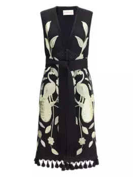 Пальто с вышивкой VALENTINO GARAVANI, черный