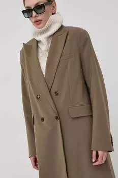 Пальто Samsoe Samsoe, зеленый