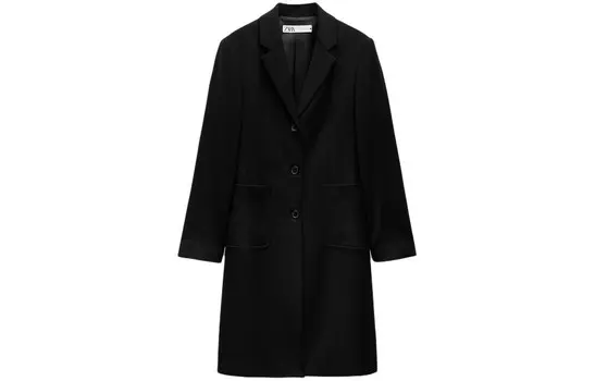 Пальто серии ZW женское черное Zara