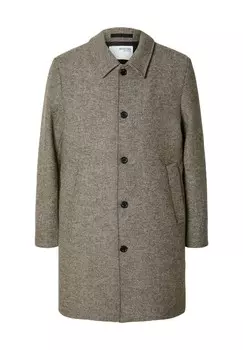 Пальто шерстяное, отложной воротник, мужское SELECTED, цвет 182919003 Demitas