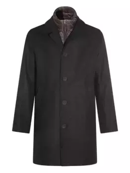 Пальто со съемной подкладкой, застегивающееся на пуговицы Herno, черный