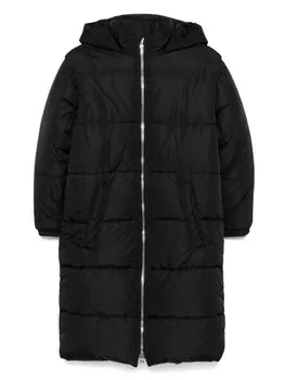 Пальто со съемными рукавами Balmain Kids, черный