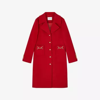 Пальто Spencer из смесовой шерсти с трензелем Lk Bennett, красный