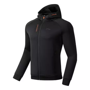 Пальто спортивная спортивная куртка с капюшоном Li-Ning, черный