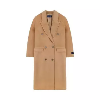 Пальто Sporty & Rich Sporty & Rich Double Faced DB Cashmere Coat Camel, желто-коричневый