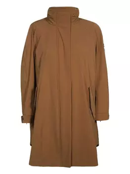 Пальто средней длины из линя Max Mara, коричневый