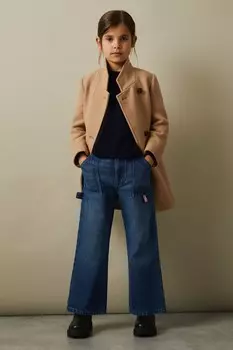 Пальто средней длины Maude из смеси шерсти Reiss, коричневый