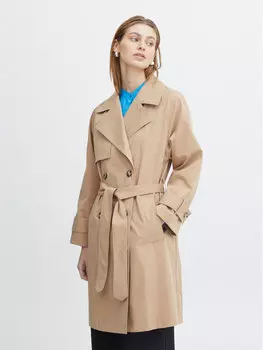 Пальто стандартного кроя Ichi, бежевый