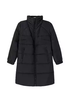 Пальто стеганое с высоким воротником, утепленное, водоотталкивающее sheego, антрацит