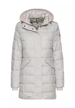 Пальто стеганое, воротник стойка, капюшон, женское Camel active, цвет 07 Silver
