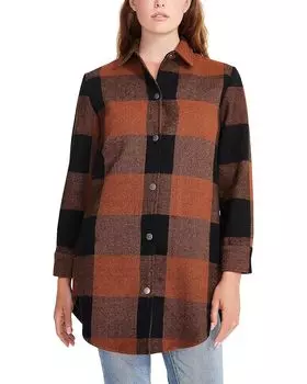 Пальто Steve Madden Eldridge Buffalo Plaid, цвет Cognac