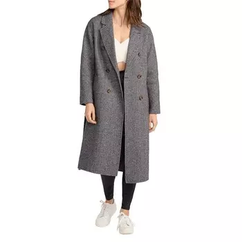 Пальто «Стоящее неподвижно» с поясом Belle & Bloom, цвет Charcoal