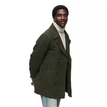 Пальто Superdry Merchant Moleskin Pea, зеленый