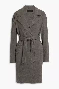 Пальто Sven с поясом и узором "елочка" RAG & BONE, синий