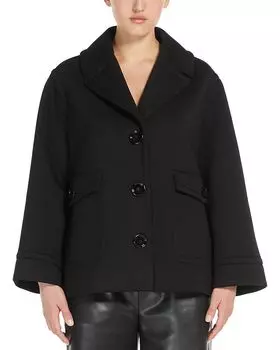 Пальто свободного кроя Estroso Max Mara, черный