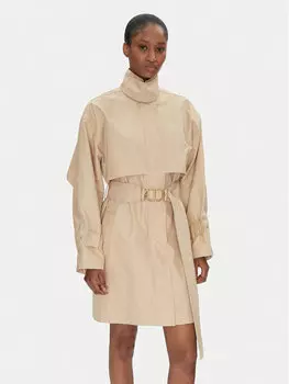 Пальто свободного покроя 251TP2661 Twinset, бежевый