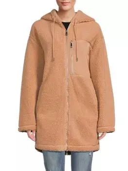 Пальто Тедди из искусственной овчины Dkny, цвет Tan