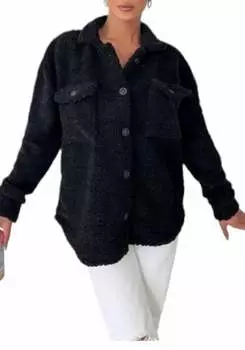 Пальто Teddy Bear черного цвета SHE + SKY