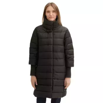 Пальто Tom Tailor 1042913 Stand-Up Collar Puffer, черный