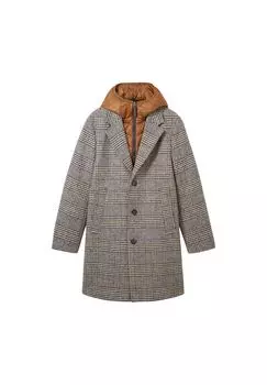 Пальто TOM TAILOR, цвет Beige Brown Wool Check