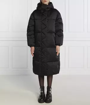 Пальто Tommy Jeans SATIN, черный