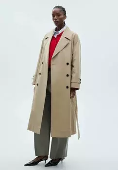 Пальто-тренч ANGELA Mango, хаки