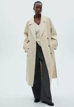 Пальто-тренч ANGELA Mango, молочный