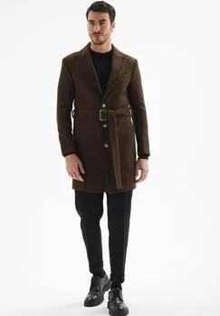 Пальто-тренч HERRINGBONE PATTERNED Antioch, коричневый