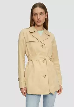 Пальто-тренч MIT GRTEL IM SLIM FIT s.Oliver, бежевый