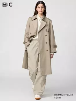 Плащ UNIQLO длинный Unisex, 31 бежевый
