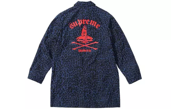 Пальто-тренч унисекс Supreme, темно-синий