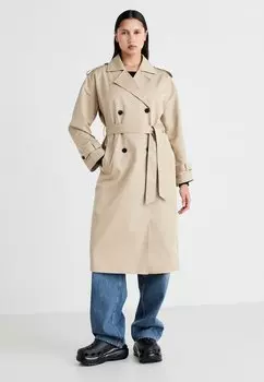 Пальто-тренч VIADDISON LONG VILA, бежевый