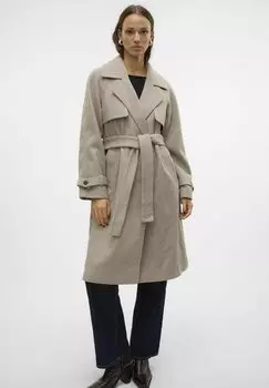 Пальто-тренч VMPOPMILEY Vero Moda, бежевый