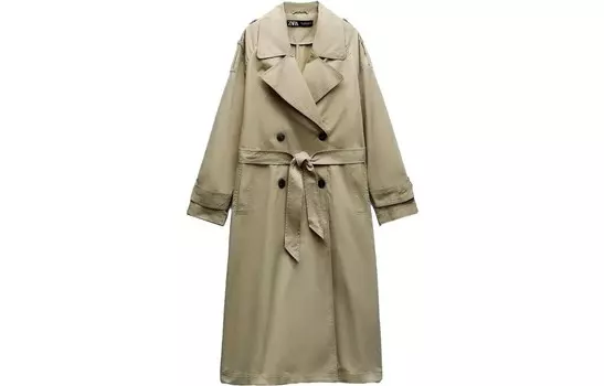 Пальто тренч женский бежевый Zara